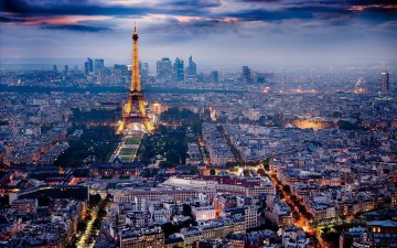 パリ Painting - 夜のエッフェル塔の写真